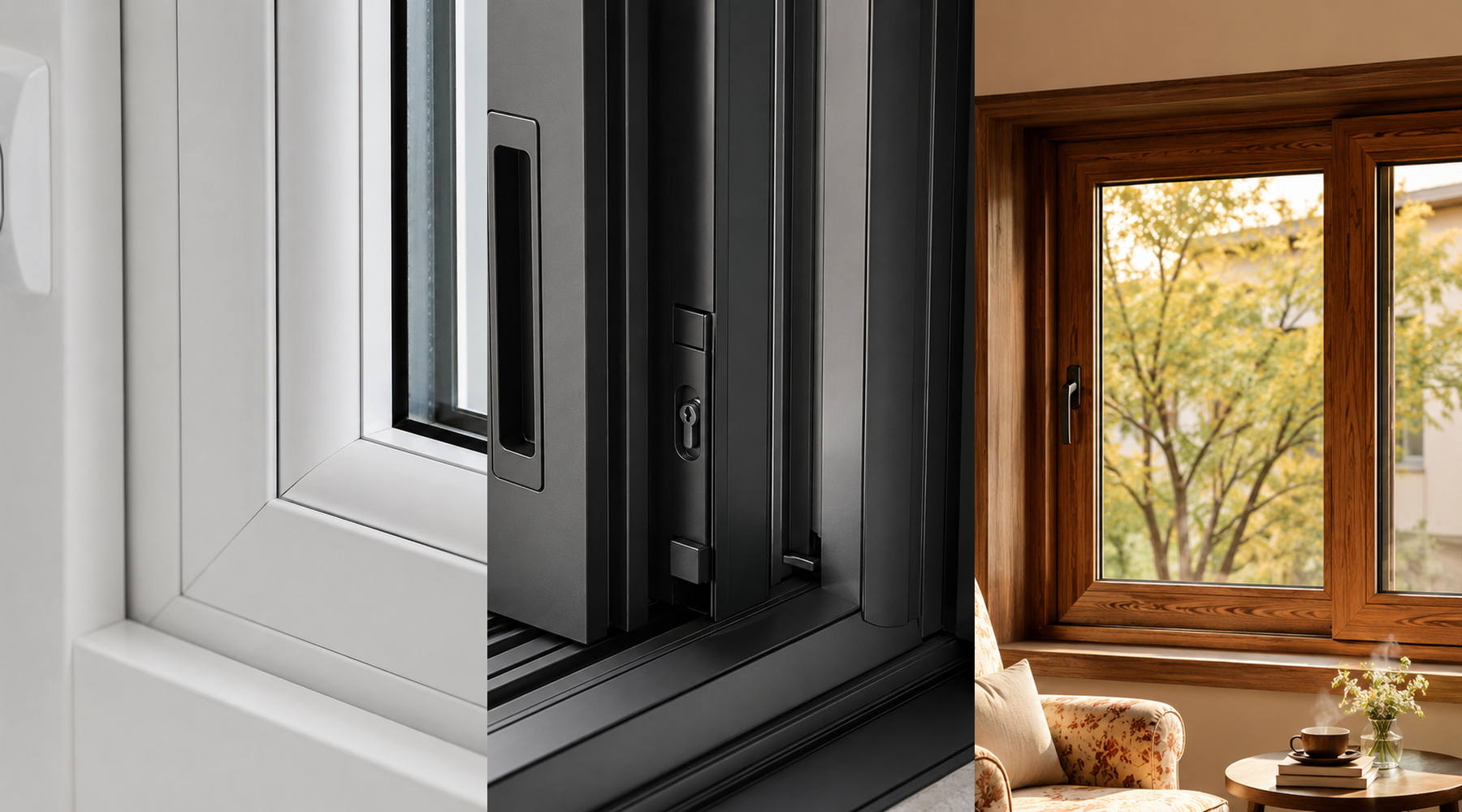 Finish options across window profiles, design inspiration