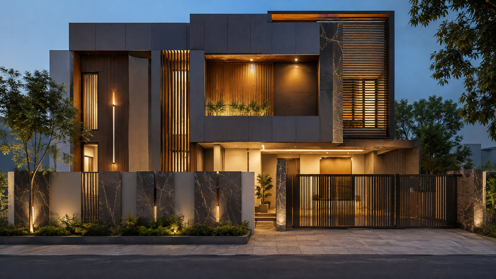 Aluminium louvers across a façade, design inspiration