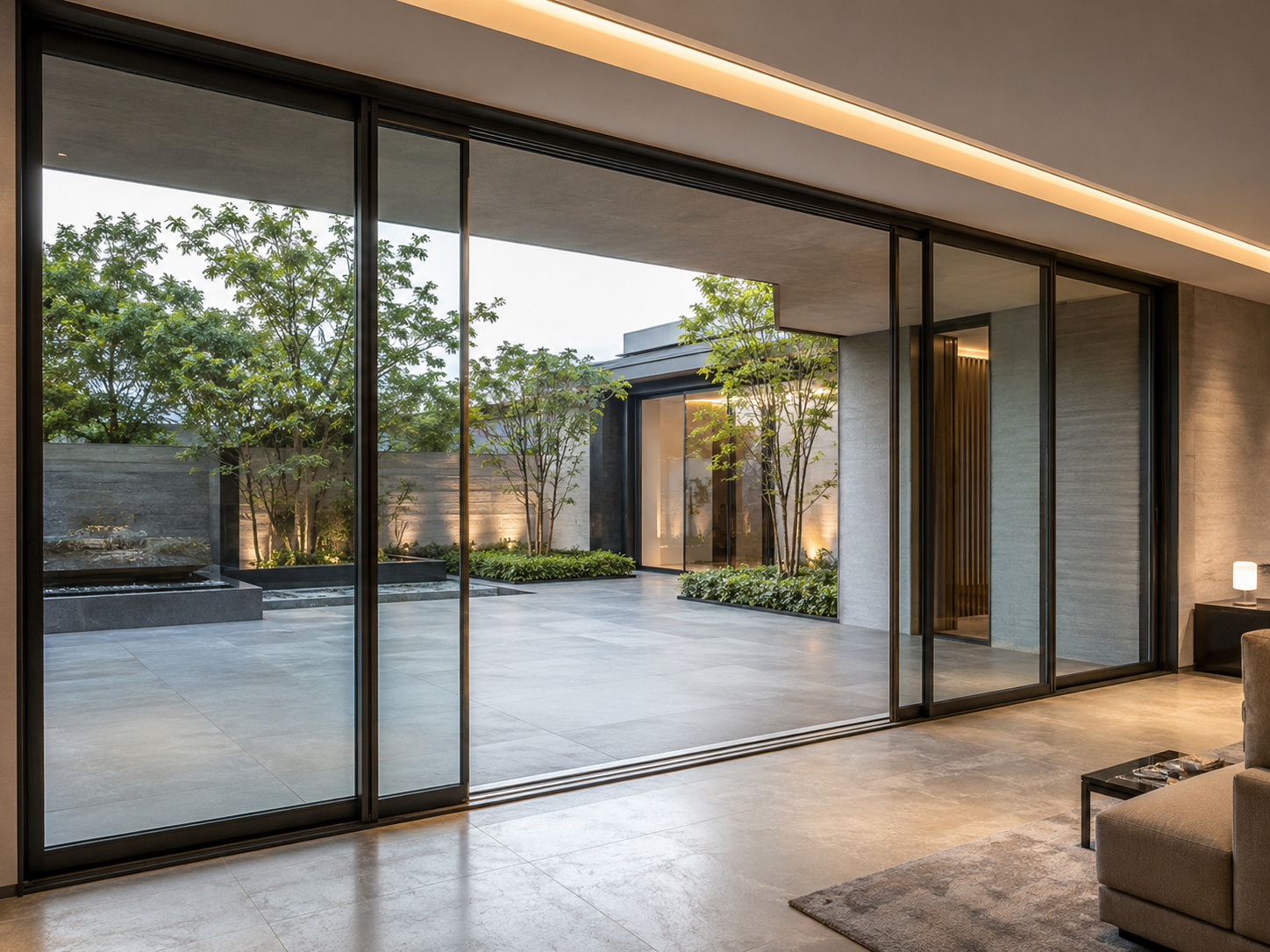 Aluminium framed opening, design inspiration