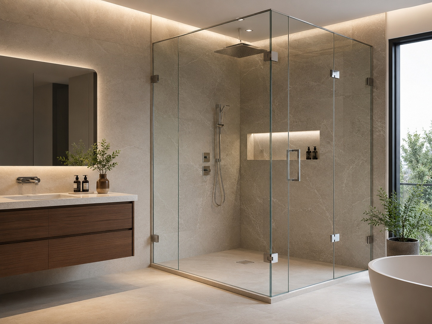 Glass shower enclosure, Application Idea