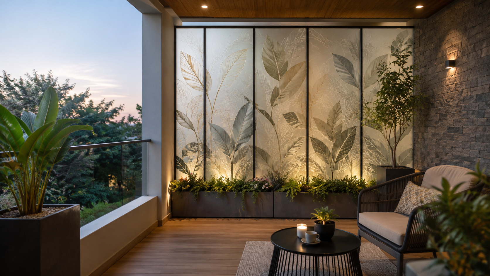 Decorative balcony surface, Application Idea