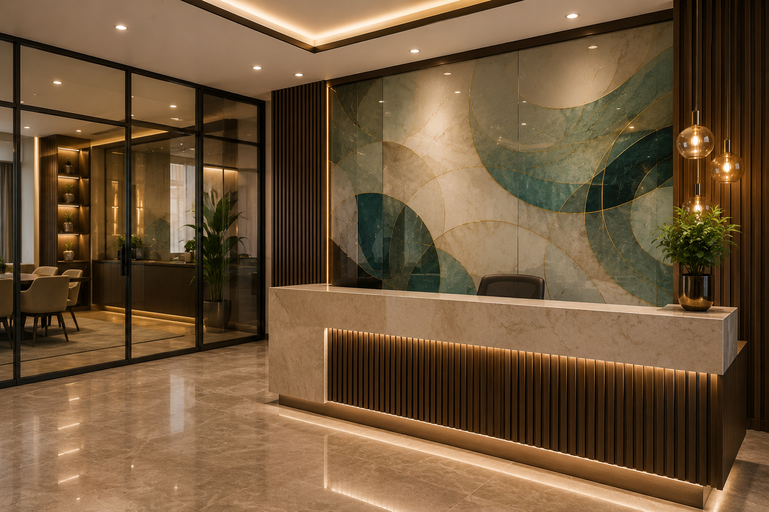 Reception wall, Transformation Concept